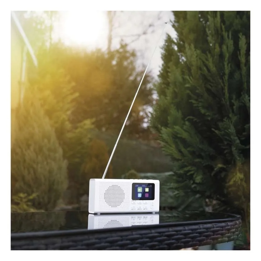 Radio DAB DAB+ FM 3W/5V/4xAA blanco
