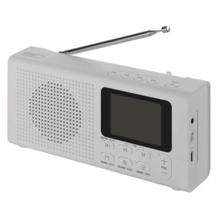 Radio DAB DAB+ FM 3W/5V/4xAA blanco