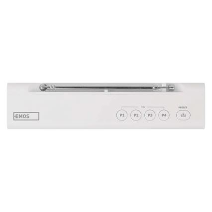 Radio DAB DAB+ FM 3W/5V/4xAA blanco