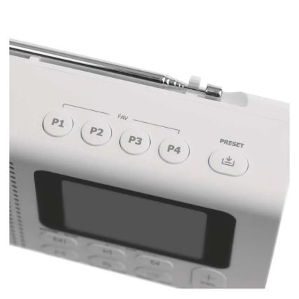 Radio DAB DAB+ FM 3W/5V/4xAA blanco