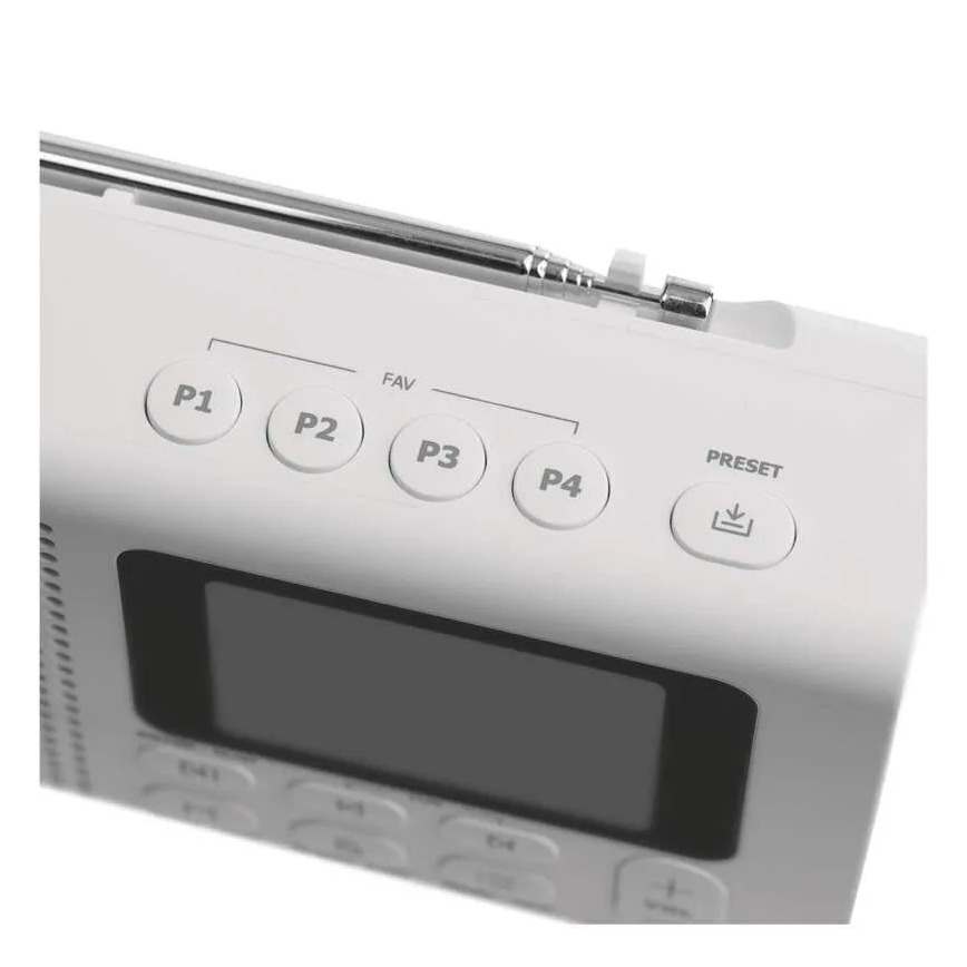 Radio DAB DAB+ FM 3W/5V/4xAA blanco