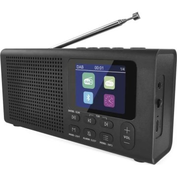 Radio DAB DAB+ FM 3W/5V/4xAA negro