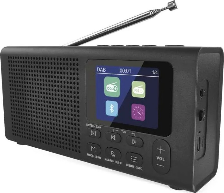 Radio DAB DAB+ FM 3W/5V/4xAA negro