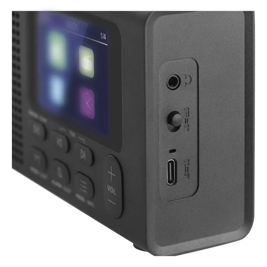 Radio DAB DAB+ FM 3W/5V/4xAA negro