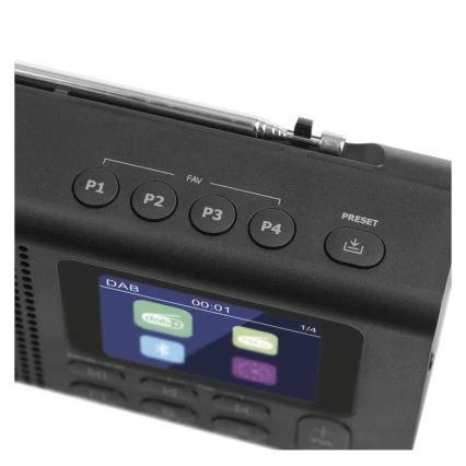 Radio DAB DAB+ FM 3W/5V/4xAA negro