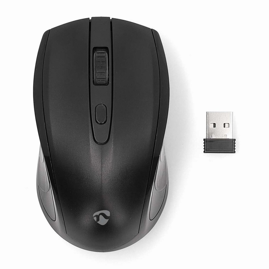 Ratón inalámbrico 800/1200/1600 DPI 2xAAA negro