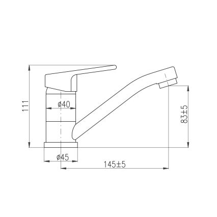 RAV Slezák CO115.0 - Grifo para lavabo COLORADO 11,1 cm, cromado brillante