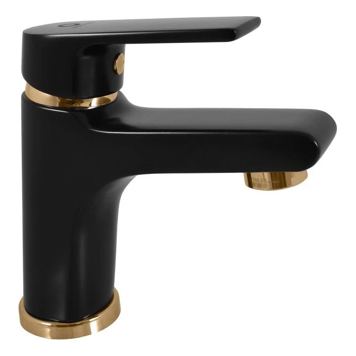 RAV Slezák CO126.0CMATZ - Grifo de lavabo COLORADO 14,3 cm negro/dorado