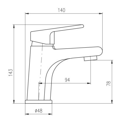 RAV Slezák CO126.0CMATZ - Grifo de lavabo COLORADO 14,3 cm negro/dorado
