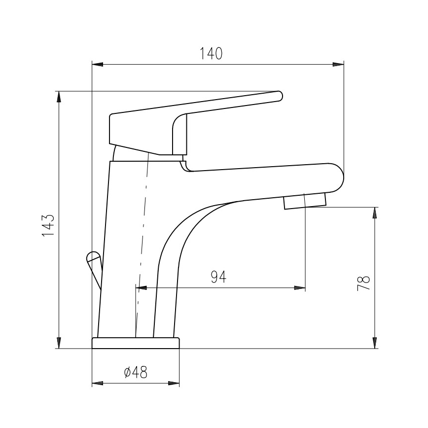 RAV Slezák CO127.0 - Grifo de lavabo + desagüe COLORADO 14,3 cm, cromo brillante