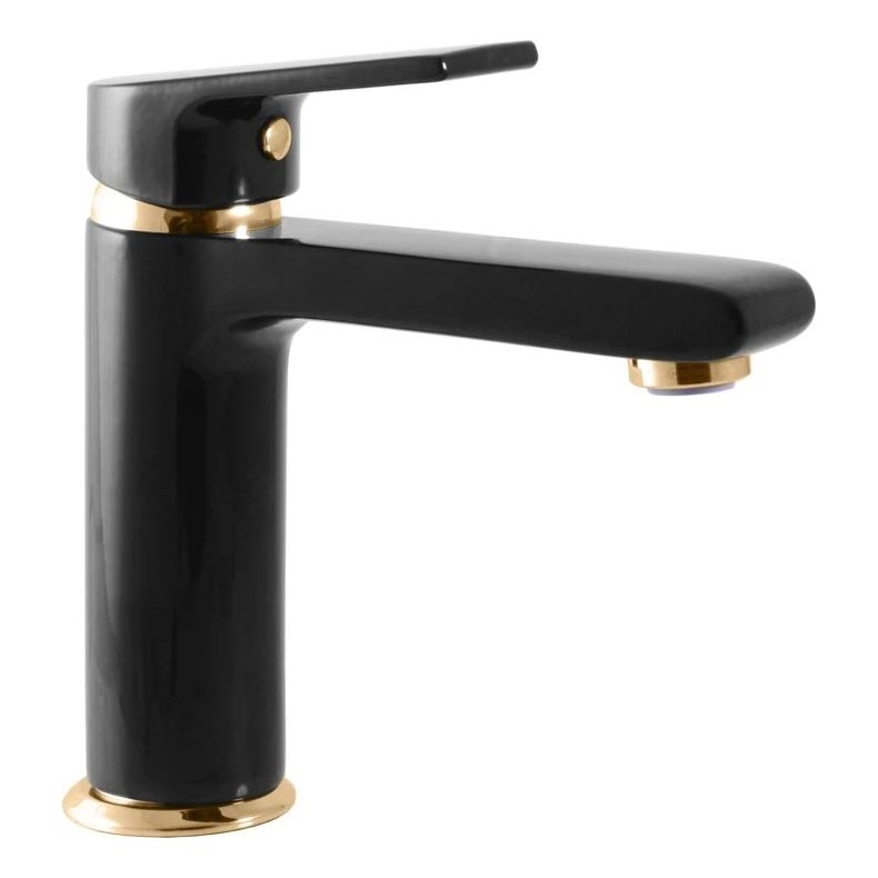RAV Slezák CO128.0CMATZ - Grifo de lavabo COLORADO 16,2 cm negro/dorado