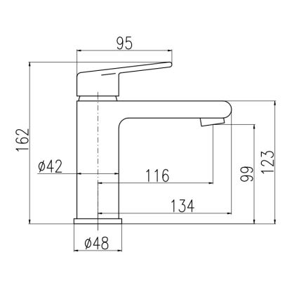 RAV Slezák CO128.0Z - Grifo de lavabo COLORADO 16,2 cm acabado dorado brillante