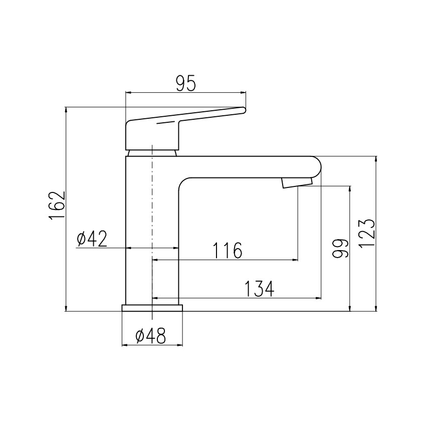 RAV Slezák CO128.0Z - Grifo de lavabo COLORADO 16,2 cm acabado dorado brillante