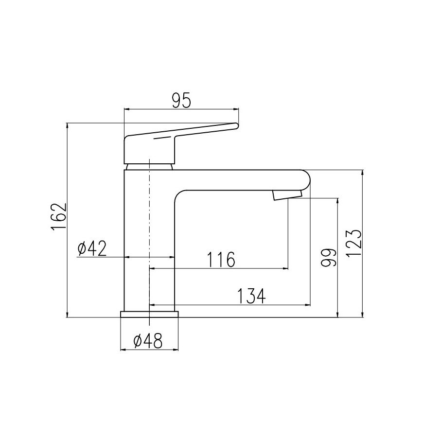 RAV Slezák CO129.0 - Grifo de lavabo + válvula de desagüe COLORADO 16,2 cm, cromo brillante