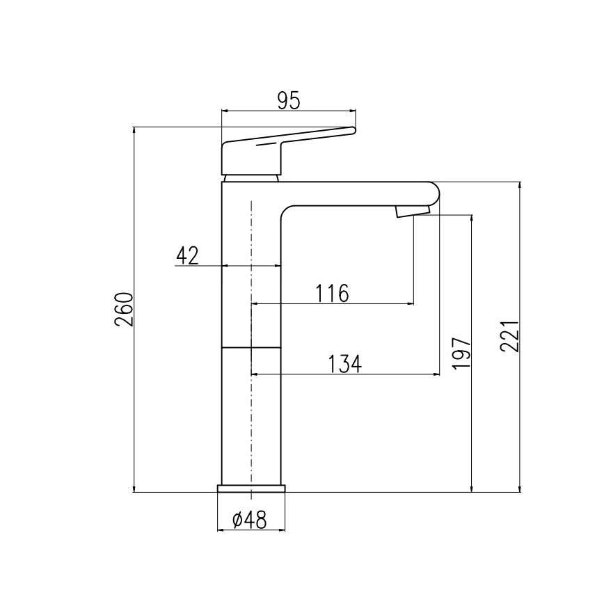 RAV Slezák CO130.0 - Grifo para lavabo COLORADO 26 cm cromo brillante