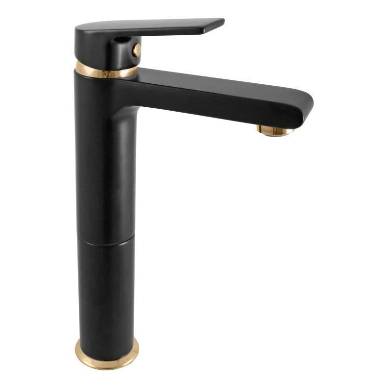 RAV Slezák CO130.0CMATZ - Grifo de lavabo COLORADO 26 cm negro/dorado