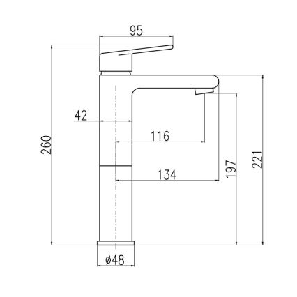 RAV Slezák CO130.0Z - Grifo de lavabo COLORADO 26 cm dorado brillante