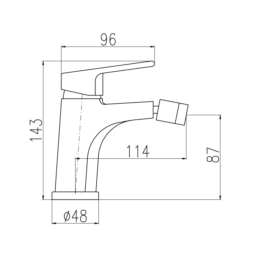 RAV Slezák CO145.0KCMATZ - Grifo monomando para bidé con válvula de desagüe COLORADO 14,3 cm negro/dorado