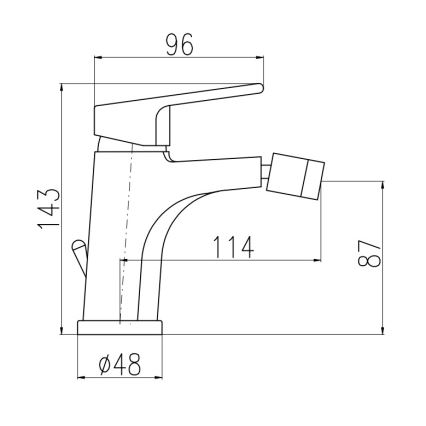 RAV Slezák CO145.0KZ - Grifo para bidé + desagüe COLORADO 14,3 cm, acabado dorado brillante