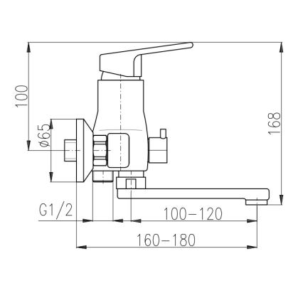 RAV Slezák CO151.5 - Grifo de bañera COLORADO cromo brillante