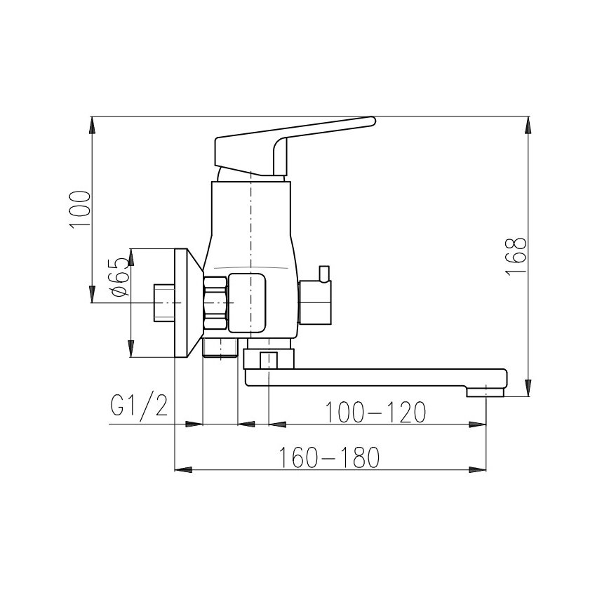 RAV Slezák CO151.5 - Grifo de bañera COLORADO cromo brillante