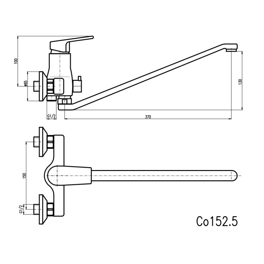 RAV Slezák CO152.5 - Grifo para bañera COLORADO en cromo brillante