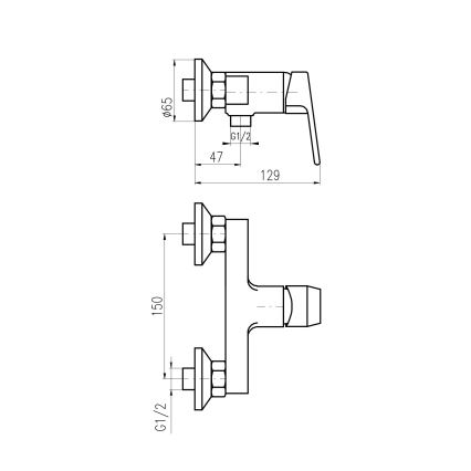 RAV Slezák CO181.5 - Mezclador de ducha COLORADO cromado brillante