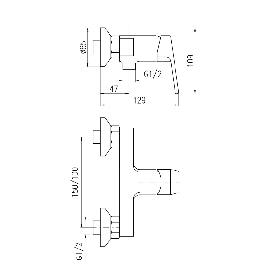 RAV Slezák CO181.5Z - Grifería de ducha COLORADO, acabado oro brillante