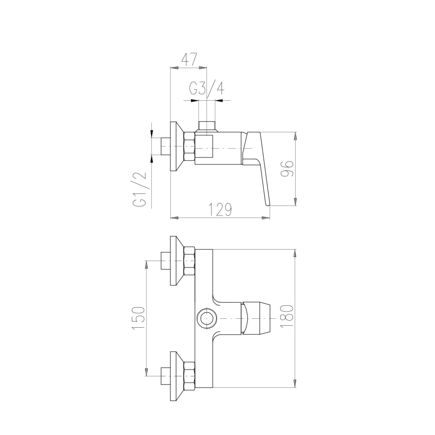 RAV Slezák CO182.5Z - Mezclador de ducha COLORADO acabado oro brillante