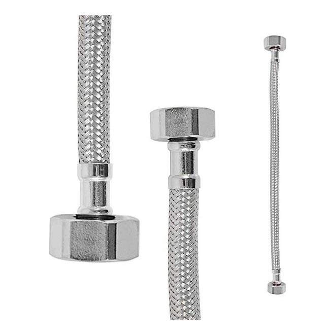 RAV Slezák IF0135.0 - Manguera flexible de conexión FLEXI 10 cm, acabado cromado brillante