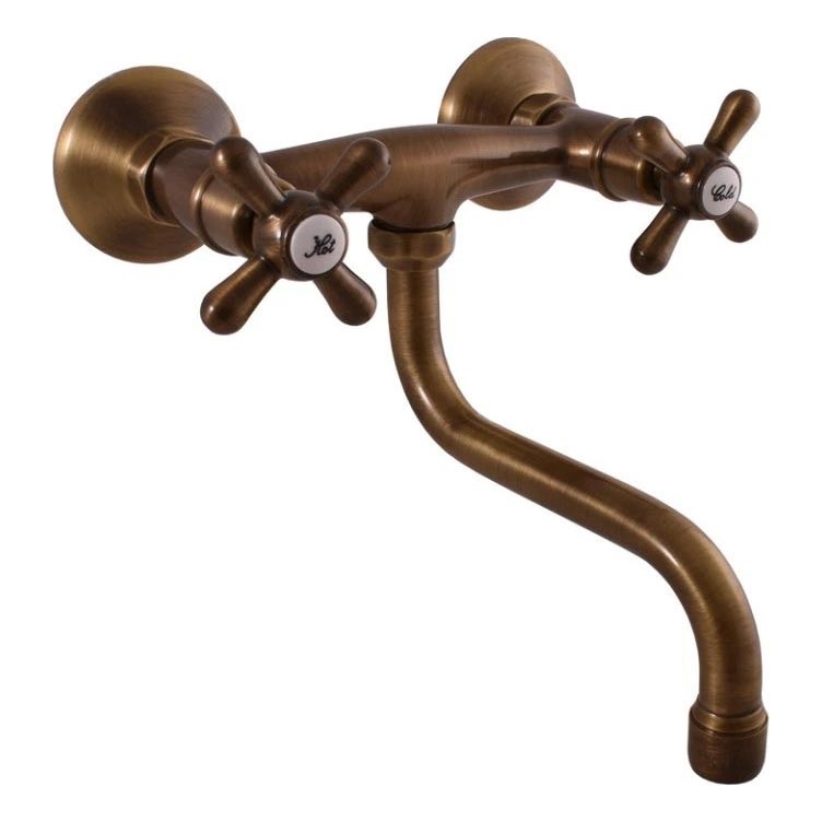 RAV Slezák MK101.5/21SM - Grifo mezclador para lavabo y fregadero MORAVA RETRO en latón envejecido