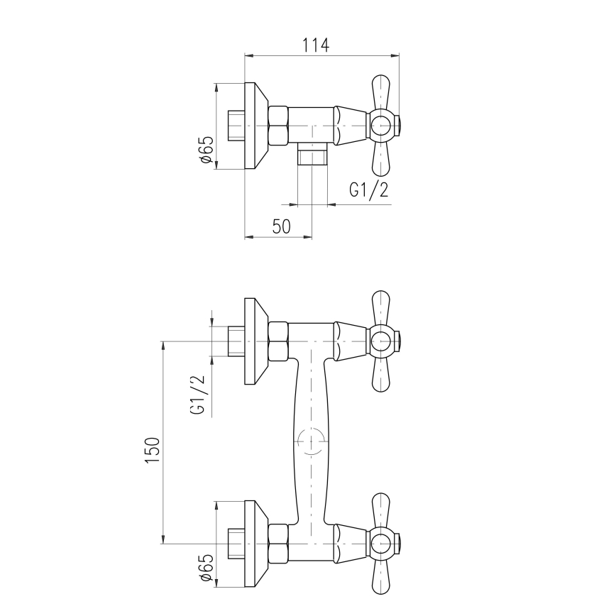 RAV Slezák MK180.5 - Grifo de ducha MORAVA, cromo brillante