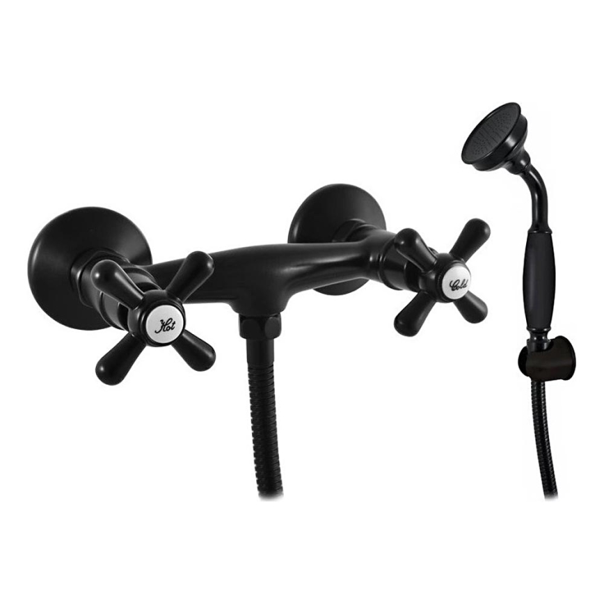 RAV Slezák MK180.5 - Set de ducha con grifo MORAVA negro mate