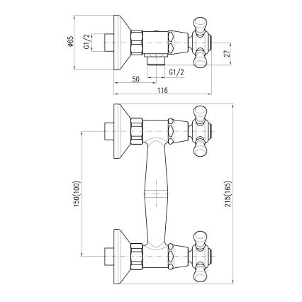 RAV Slezák MK180.5 - Set de ducha con grifo MORAVA negro mate