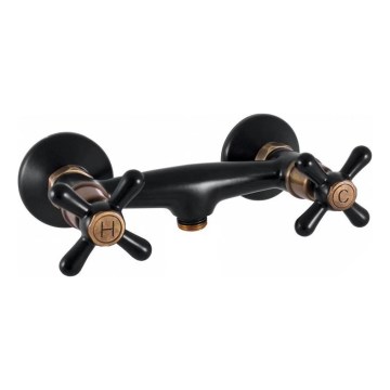 RAV Slezák MK180.5CMATSM - Grifo de ducha MORAVA RETRO negro/latón