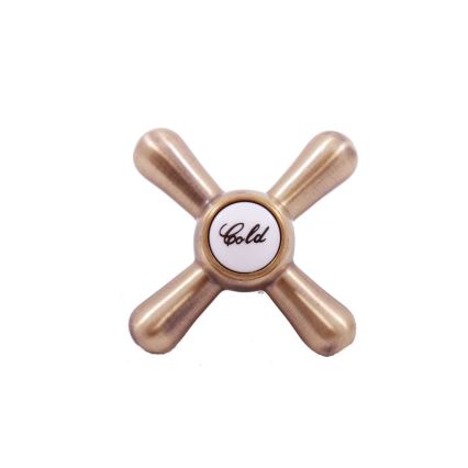 RAV Slezák MK181.5/3SM - Set de ducha con grifo MORAVA RETRO, latón envejecido