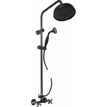 RAV Slezák MK181.5/7CMATSM - Set de ducha con grifería MORAVA RETRO negro/latón