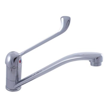 RAV Slezák MS605.0 - Grifo para lavabo MISSISSIPPI con maneta sanitaria, 22,2 cm, cromo brillante