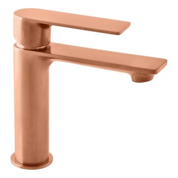RAV Slezák NL126.0ZRK - Grifo de lavabo NIL de 16,2 cm, acabado cepillado en oro rosa