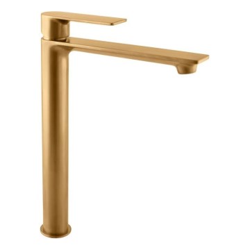 RAV Slezák NL130.0ZK - Grifo de lavabo NIL 31,2 cm, acabado oro cepillado
