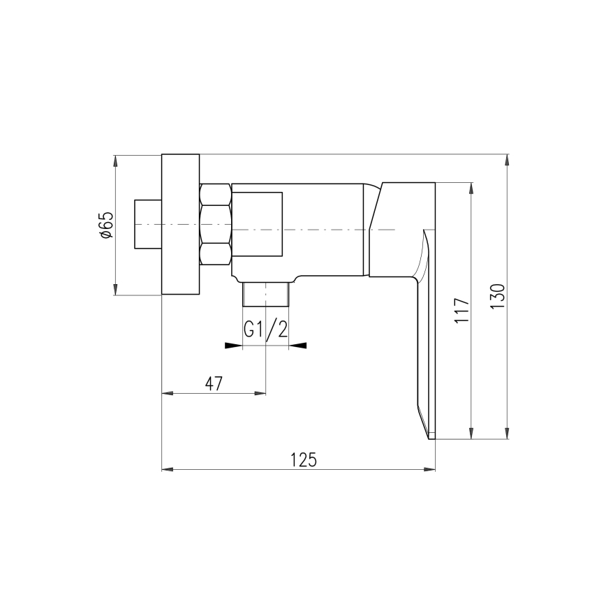RAV Slezák NL181.5MGK - Grifo de ducha NIL acabado gris cepillado