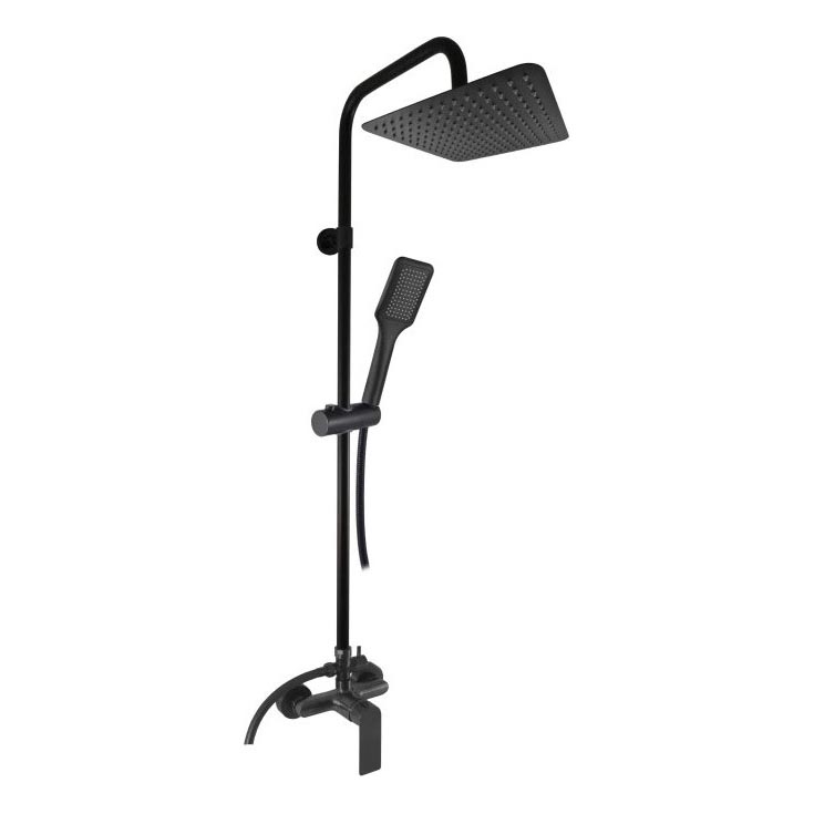 RAV Slezák NL182.5/7-04CMAT - Juego de ducha con grifo NIL, negro mate