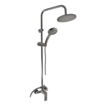 RAV Slezák NL182.5/7-1MGK - Conjunto de ducha con grifería NIL, acabado gris cepillado