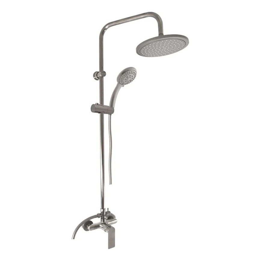 RAV Slezák NL182.5/7MGL - Conjunto de ducha con grifo NIL gris brillante