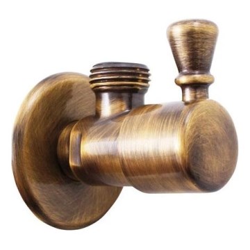 RAV Slezák RV0112SM - Válvula de escuadra RETRO, latón envejecido