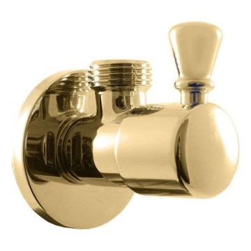 RAV Slezák RV0112Z - Válvula angular RETRO, acabado dorado brillante