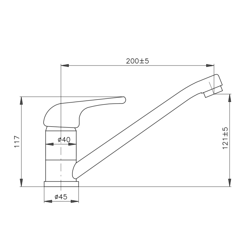 RAV Slezák SA005.0 - Grifo para fregadero SAZAVA 11,7 cm, cromo pulido