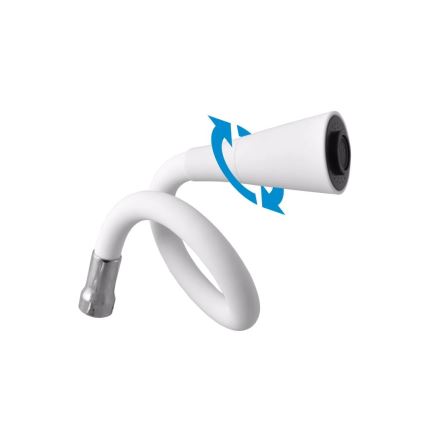 RAV Slezák SA006.0/13CB - Grifo para fregadero con caño flexible SAZAVA 35,6 cm blanco/cromo pulido