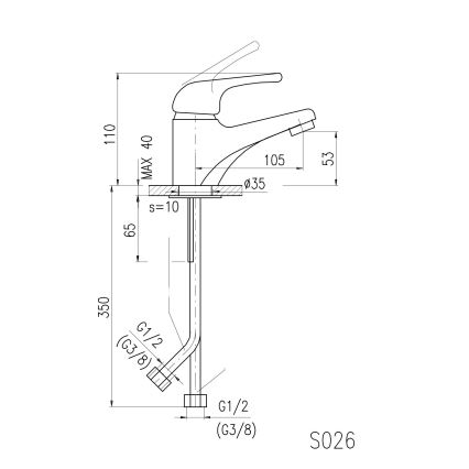 RAV Slezák SA026.0 - Grifo de lavabo SAZAVA 11,5 cm acabado en cromo brillante