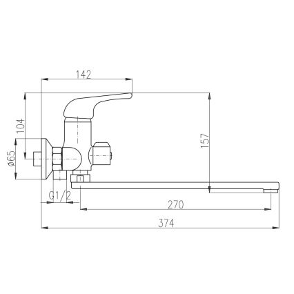 RAV Slezák SA053.5 - Grifo de bañera SAZAVA cromo brillante